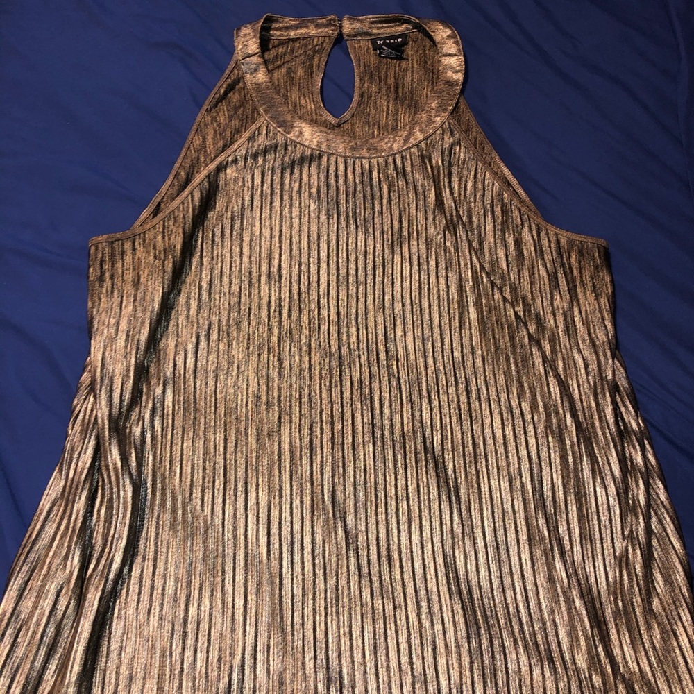 Plus size torrid gold halter top